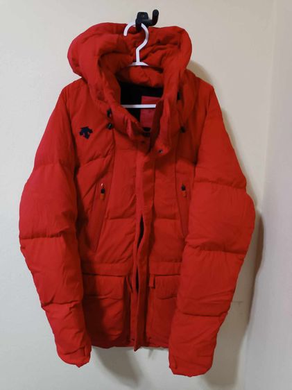 อื่นๆ เสื้อแจ็คเก็ต | เสื้อคลุม XL แดง แขนยาว เสื้อกันหนาวใส่ติดลบได้ แบรนด์ดีญี่ปุ่น Descente ของแท้