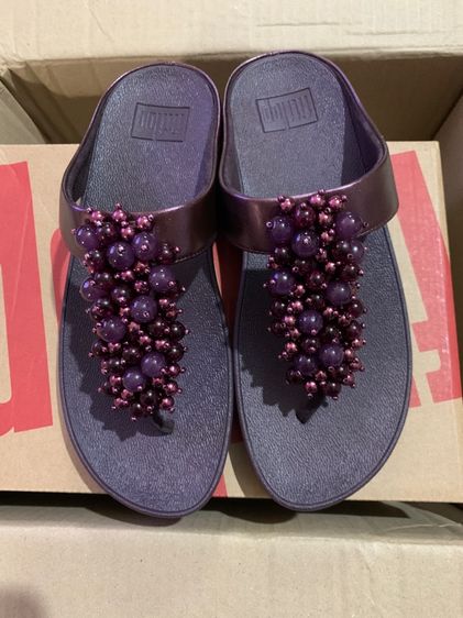 รองเท้าแตะแบบลำลอง ม่วง หนังแท้ UK 6 | EU 39 1/3 | US 7.5 FITFLOP รองเท้าแตะ  สี PURPLE ของใหม่ 39
