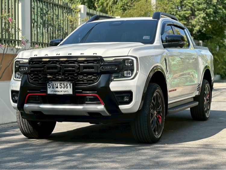 Ford Ranger 2023 2.0 Bi-Turbo Hi-Rider Storntrak Pickup ดีเซล ไม่ติดแก๊ส เกียร์อัตโนมัติ ขาว รูปที่ 2