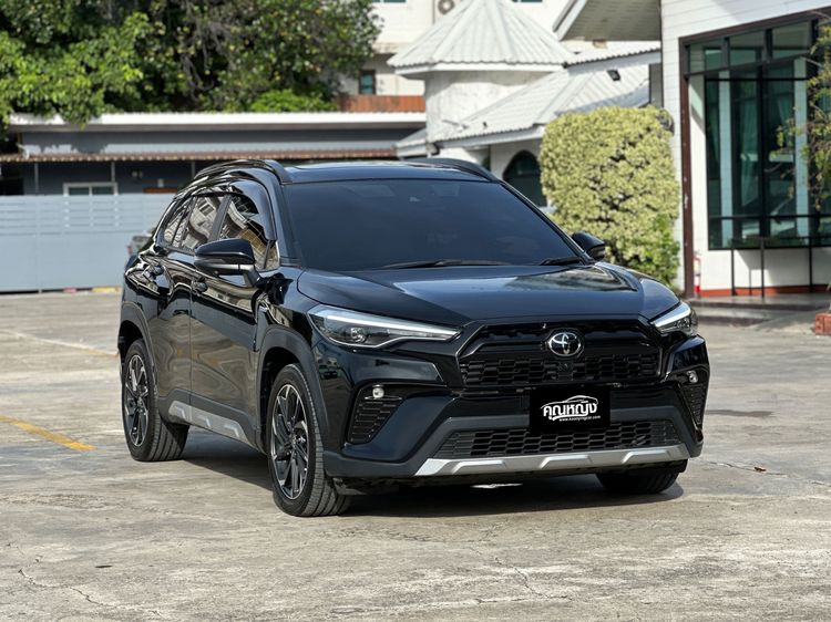 Toyota Corolla Cross 2022 1.8 Hybrid Premium Safety GR Sport Sedan ไฮบริด ไม่ติดแก๊ส เกียร์อัตโนมัติ ดำ รูปที่ 3