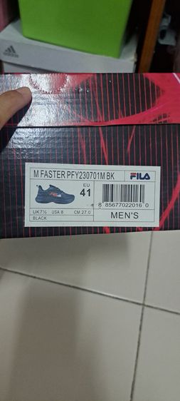 รองเท้าผ้าใบ ดำ หนังแท้ UK 8 | EU 42 | US 9.5 Fila ร้องเท้ามือ 2