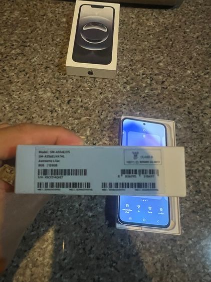 ขายSamsungA55 5G สีม่วงและสีฟ้ามีกล่อง128,256กิ๊กจอสวยกริปไม่มีจุดไม่มีเส้นไม่เบรินหายากสูนTrueใช้งานดีถูกมากก รูปที่ 7