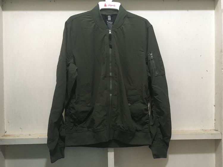 แขนยาว เสื้อแจ็คเก็ต Bomber แบรนด์ FieldCore สีเขียวทหาร