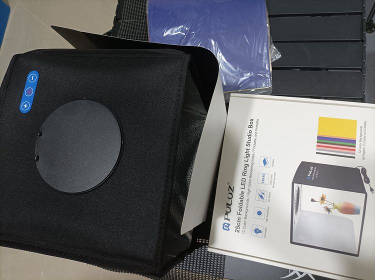 กล่องไฟถ่ายสินค้า PULUZ 25cm LED Ring Light Studio Box พร้อมฉาก 12 สี รูปที่ 5