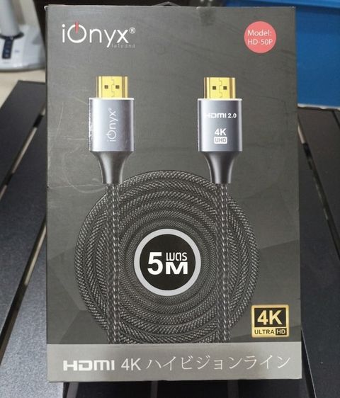 สาย HDMI iOnyx HDMI 2.0 4K UHD 5 เมตร รองรับ 4K 60Hz HDR สายถัก พร้อมกล่อง
