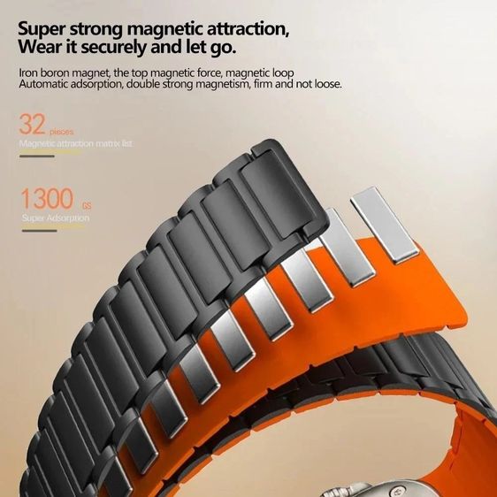 สายนาฬิกาซิลิโคนแม่เหล็ก สําหรับ Apple Watch 42-44-45-49 มม. ของใหม่ รูปที่ 8