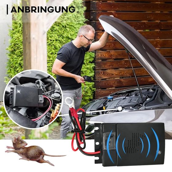เครื่องไล่หนูอัลตราโซนิคสําหรับรถยนต์ 12V พร้อมเซ็นเซอร์อัจฉริยะ รูปที่ 5