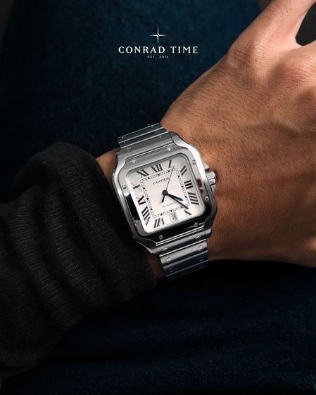 Cartier Santos WSSA0009 Large Silver Dial Stainless steel 2019 47.5 x 39.8 mm. Fullset  รูปที่ 4