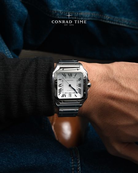 Cartier Santos WSSA0009 Large Silver Dial Stainless steel 2019 47.5 x 39.8 mm. Fullset  รูปที่ 3