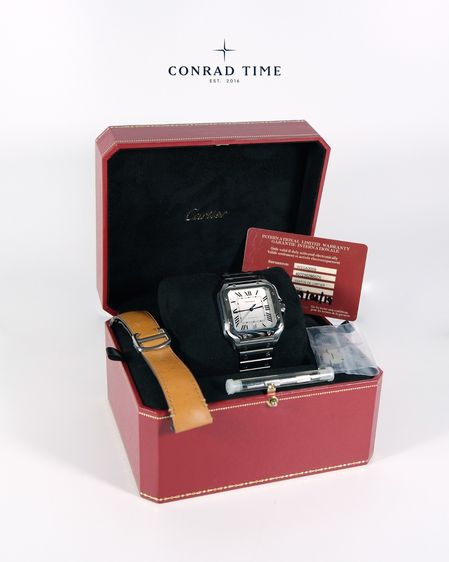 Cartier Santos WSSA0009 Large Silver Dial Stainless steel 2019 47.5 x 39.8 mm. Fullset  รูปที่ 5
