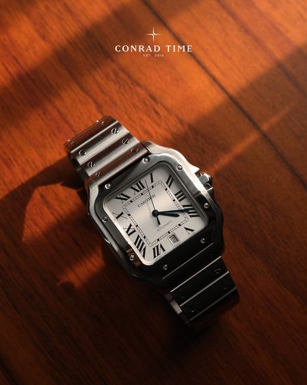 Cartier Santos WSSA0009 Large Silver Dial Stainless steel 2019 47.5 x 39.8 mm. Fullset 