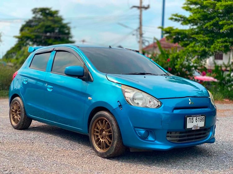 Mitsubishi Mirage 2013 1.2 GLS Sedan เบนซิน ไม่ติดแก๊ส เกียร์ธรรมดา ฟ้า รูปที่ 2