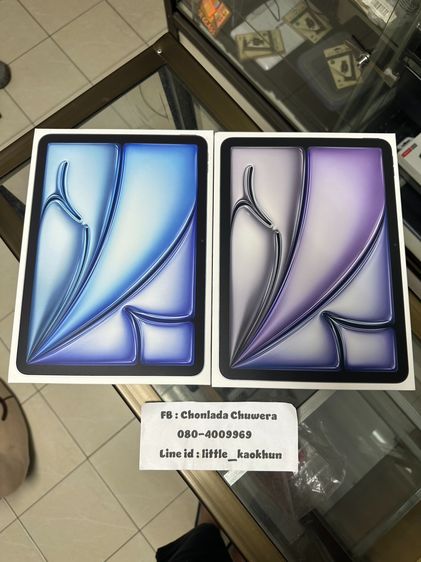 Apple 128 GB Ipad Air 8 M4 128Gb TH Space Gray กับ Blue เครื่องใหม่ ศูนย์ไทย ยังไม่แกะกล่อง (นิคมลำพูน)