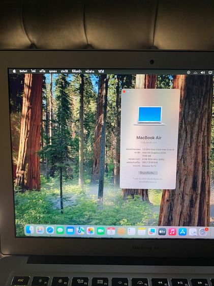 ขาย macbook air 13.3”ปี2013 cpu i5 ssd 128 แรม4gbเพิ่งเปลี่ยนแบตให้ใหม่ด้วย คุ้มๆ  ขาย 3,500 รูปที่ 6