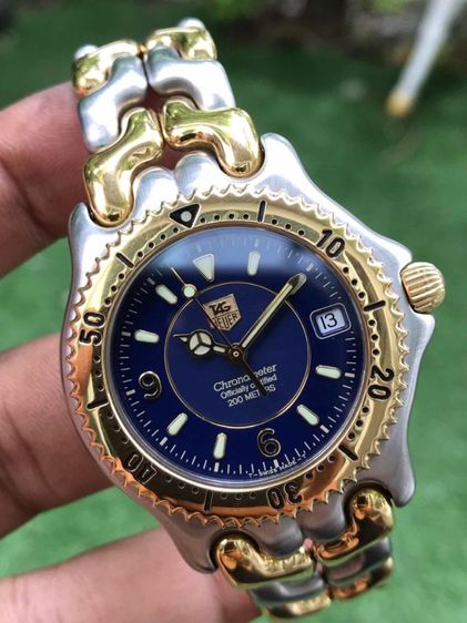 น้ำเงิน Tag Heuer ก้างปลา Auto king Chronometer Blue Dial
