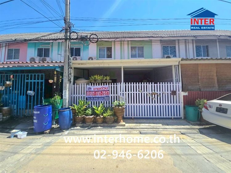 ทาวน์เฮ้าส์ 2 ชั้น 17.5 ตร.ว. หมู่บ้านพฤกษา59-2 สุขุมวิท-บางปู ซอยเทศบาลบางปู59 ถนนสุขุมวิท เมืองสมุทรปราการ สมุทรปราการ