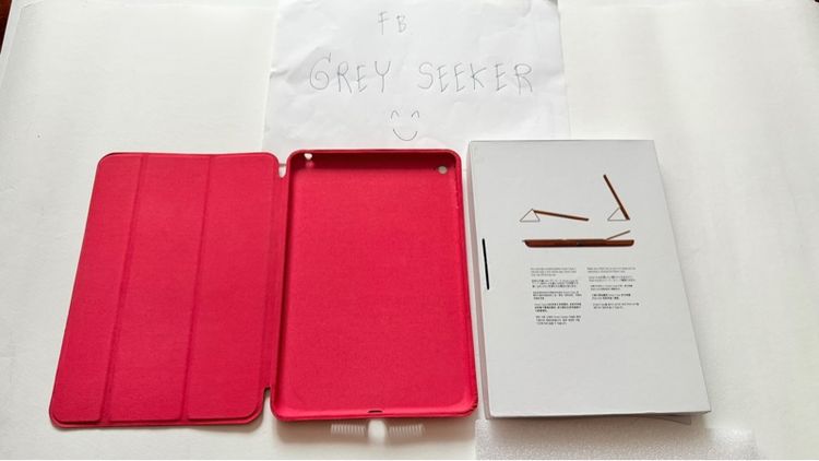 ขอโละ เคส iPAD Mini4 สภาพใหม่ สีแดงสด ปรับตั้งได้ 2 ระดับ รูปที่ 2