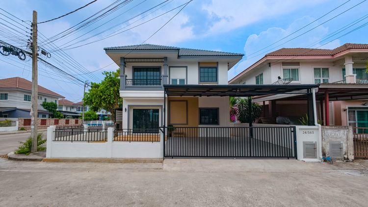 🔥ขาย บ้านเดี่ยว 2 ชั้น หมู่บ้าน นนทวีวิลล์ 5 หลังมุม รีโนเวทใหม่ พื้นที่ 51.8 ตร.วา ทำเลมิตรไมตรี หนองจอก พร้อมอยู่