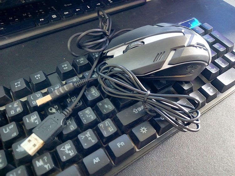 NUBWO NKM-623 Keyboard+mouse combo set ไฟทะลุตัวอักษร รูปที่ 9