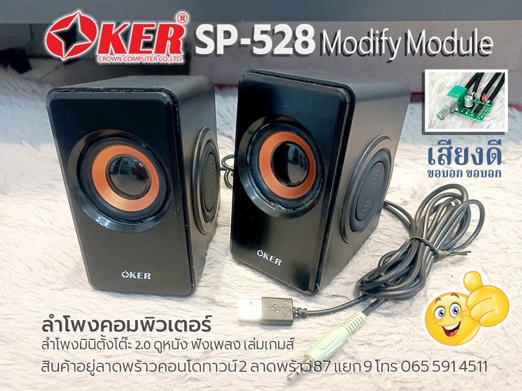 ลำโพงคอมพิวเตอร์ OKER SP-528 2.0 (Modify Module ใหม่)