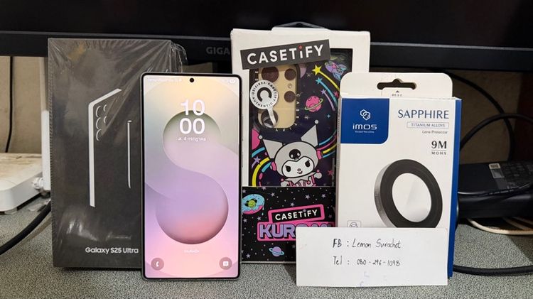 256 GB Samsung Galaxy S25 Ultra 12 256GB Titanium WhiteSilver ศูนย์ไทยมือสอง พร้อม Casetify
