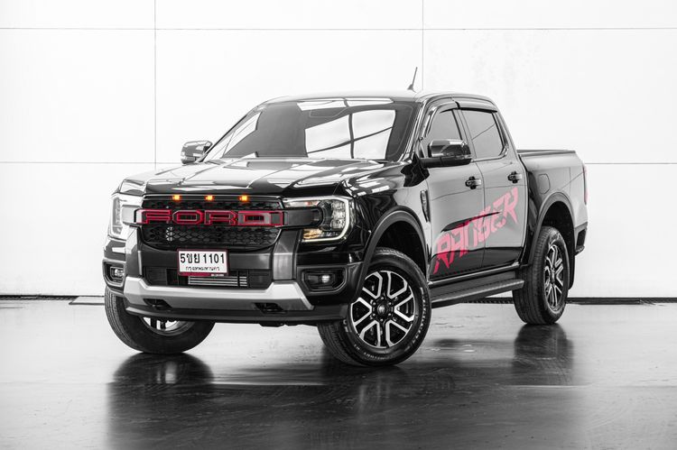 Ford Ranger 2023 2.0 Hi-Rider Sport Pickup ดีเซล ไม่ติดแก๊ส เกียร์อัตโนมัติ ดำ รูปที่ 2