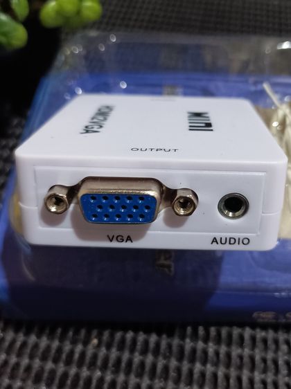 สายเคเบิลและตัวแปลง ขาย HDMI to VGA + Audio Converter ตัวแปลง HDMI เป็น VGA พร้อมช่องเสียง 3.5 มม. มือสอง สภาพดี