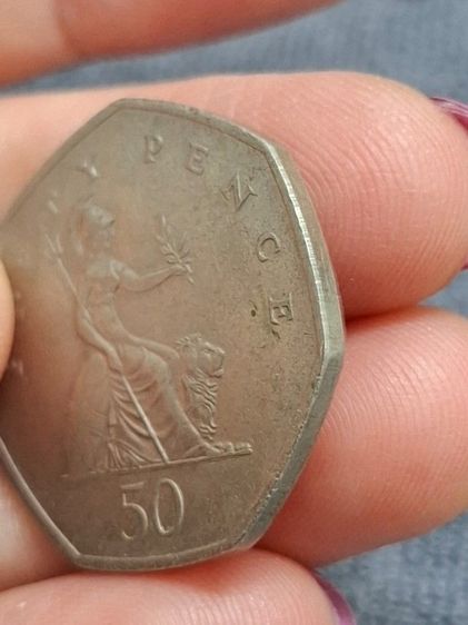 เหรียญ 50 เพนซ์ (Pence) ของสหราชอาณาจักรปี1997 รูปที่ 6