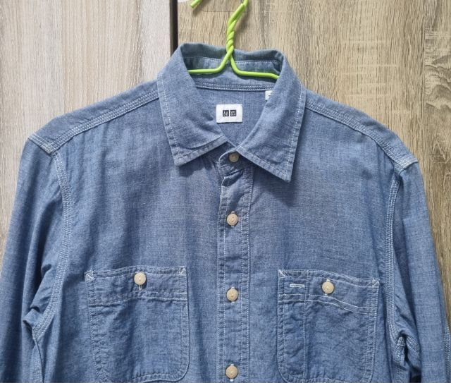 เสื้อเชิ้ตแขนยาว GU Sz.M slimfit รูปที่ 4