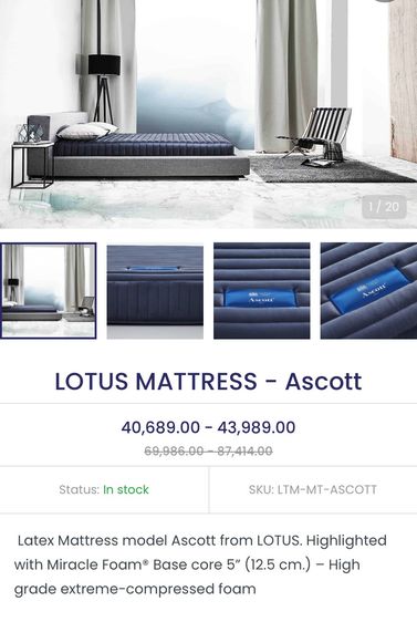  อัปเกรดการนอนระดับพรีเมียม Premium Sleep Upgrade ที่นอน LOTUS รุ่น ASCOTT Queen Size 5' รูปที่ 5