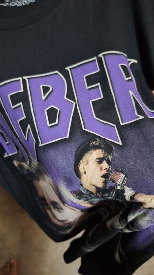 เสื้อวง JUSTIN BIEBER JB HOMAGE (BLACK) T-SHIRT ลิขสิทธิ์แท้ UK ไซซ์ L สภาพใส่น้อย รูปที่ 2