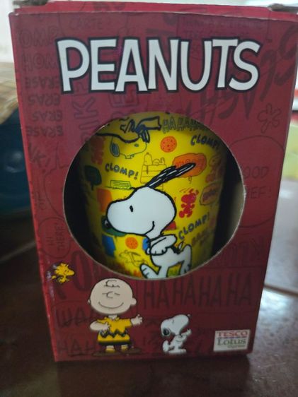 แก้วน้ำเซรามิก Peanuts Snoopy (ของใหม่พร้อมกล่อง) แก้วเซรามิกพร้อมฝาซิลิโคน