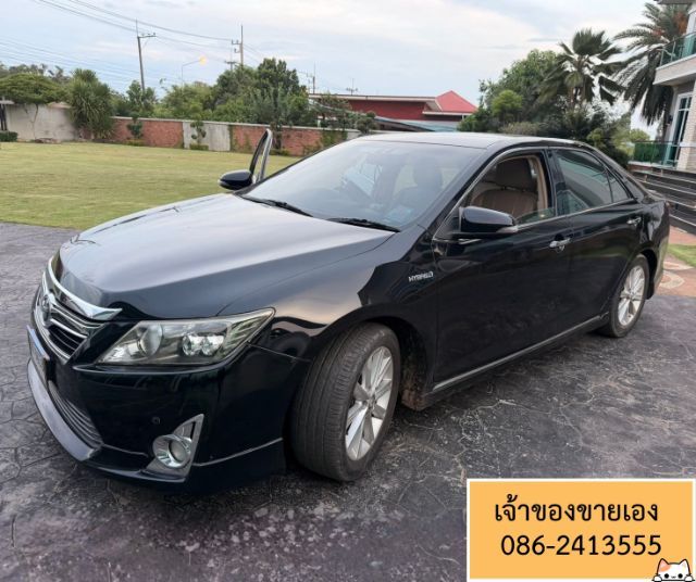 Toyota Camry 2012 2.4 Hybrid Sedan ไฮบริด ไม่ติดแก๊ส เกียร์อัตโนมัติ ดำ รูปที่ 3