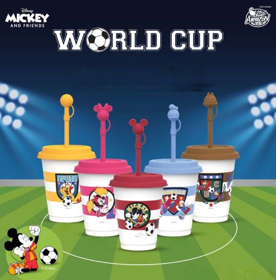 Café Amazon แก้ว Mickey Mouse and Friends W⚽️RLD CUP 2026 ❤️🩷🩵💛🤎💚 16 oz (473 ml) รูปที่ 10