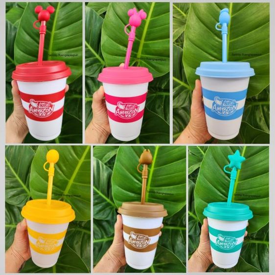 Café Amazon แก้ว Mickey Mouse and Friends W⚽️RLD CUP 2026 ❤️🩷🩵💛🤎💚 16 oz (473 ml) รูปที่ 2