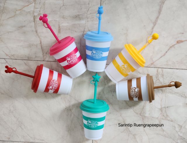 Café Amazon แก้ว Mickey Mouse and Friends W⚽️RLD CUP 2026 ❤️🩷🩵💛🤎💚 16 oz (473 ml) รูปที่ 9
