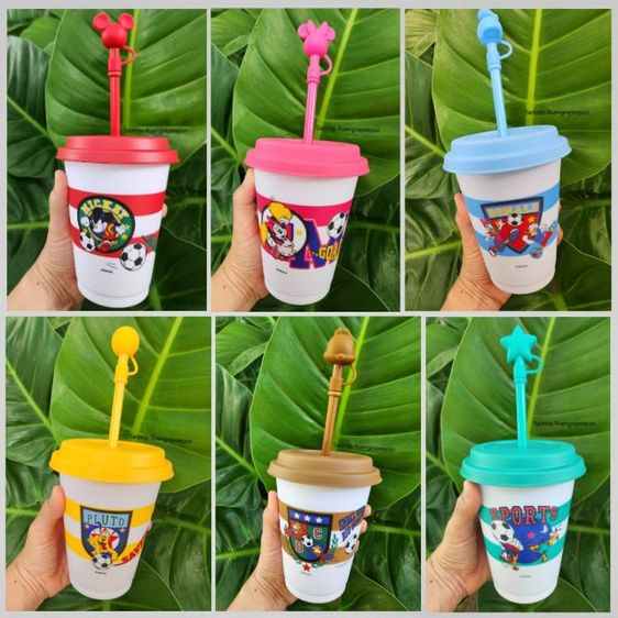 Café Amazon แก้ว Mickey Mouse and Friends W⚽️RLD CUP 2026 ❤️🩷🩵💛🤎💚 16 oz (473 ml)