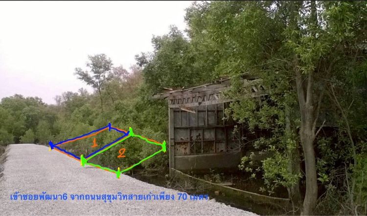 ขายที่ดินเปล่า มี2แปลง  ราคาล้านต้นๆ ติดถนนสุขุมวิทสายเก่า อำเภอบางบ่อ จังหวัดสมุทรปราการ รูปที่ 4