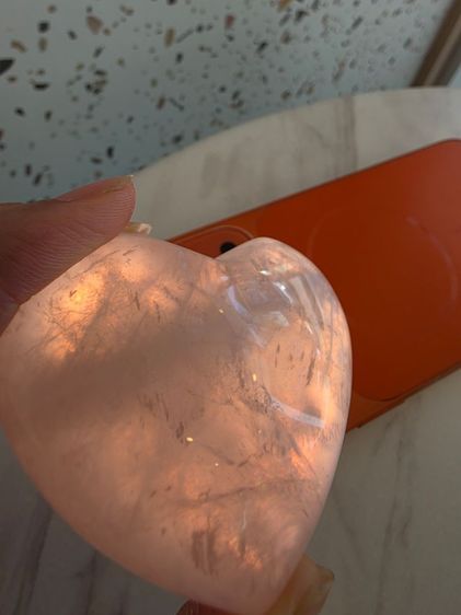 หัวใจโรสควอตซ์ (Rose Quartz)