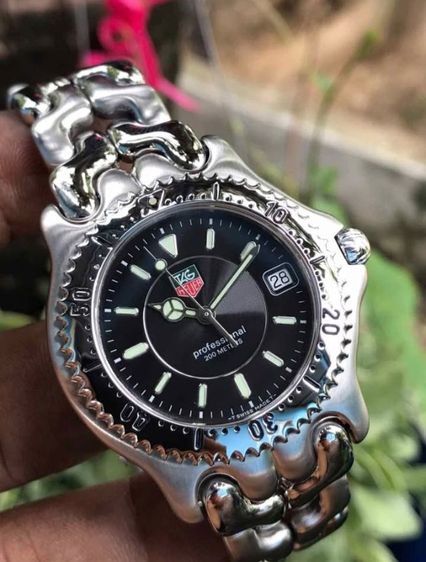 ดำ Tag Heuer ก้างปลา วงแหวน 3ชั้น  king Black Dial
