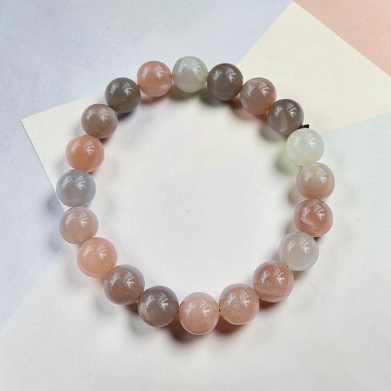อื่นๆ สร้อยข้อมือหิน มัลติคัลเลอร์มูนสโตน (Multi-Color Moonstone) 