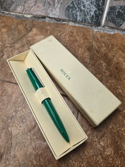 ปากกา Rolex AD VIP GIFT Green Emerald Emblem Twist Ballpoint Pen, NEW Box,  รูปที่ 2