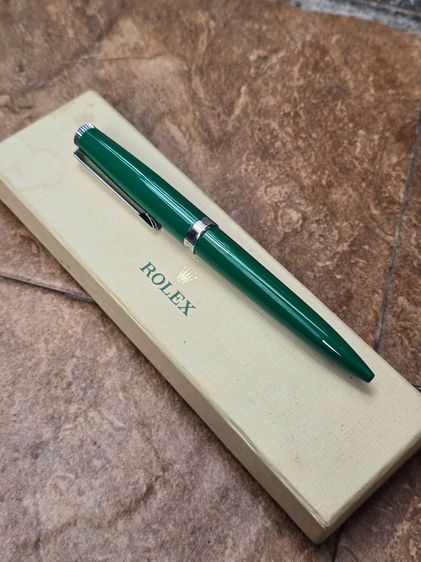 ปากกา Rolex AD VIP GIFT Green Emerald Emblem Twist Ballpoint Pen, NEW Box, 