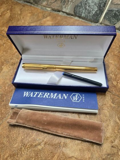 ปากกาหมึกซึม WATERMAN MADE IN FRANCE หัวแร้ง M ทองคำแท้ 18k 750 