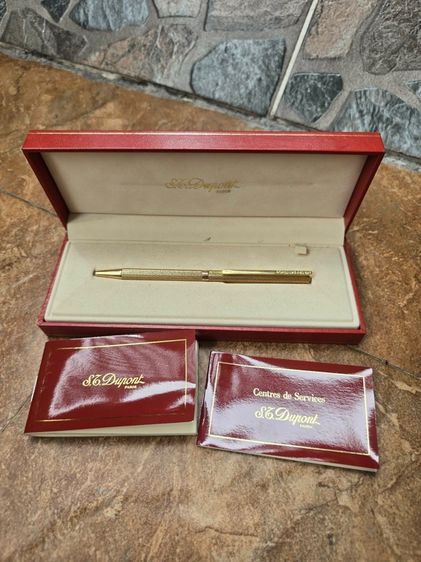 ปากกา S.T. Dupont Diamond Classic Gold Twist Ballpoint Pen Mens รูปที่ 2
