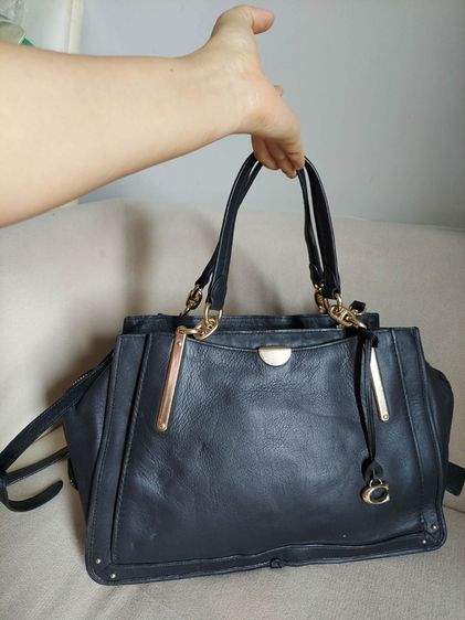กระเป๋าถือ Coach ของแท้ สีดำ ทรงทำงาน