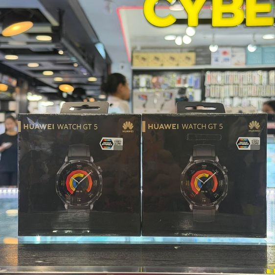 Huawei Watch GT5 สีดำ ของใหม่ในซีล ตัวเรือนสแตนเลส ขนาด46mm. สมาร์ทวอทช์ฟังชั่นเยอะ ครบยกกล่อง🩷🩷