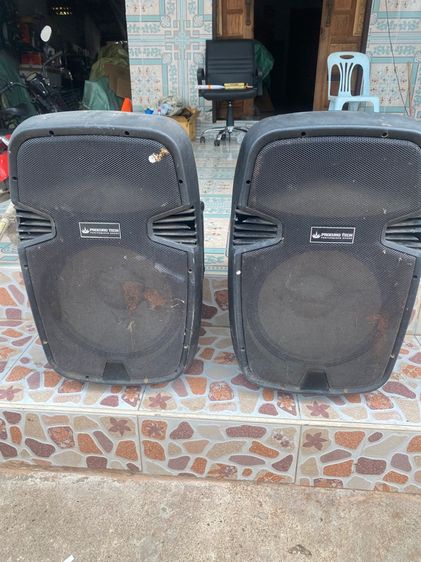 ชุดโฮมเธียเตอร์ ลำโพงขนาดใหญ่ ลำโพง 2ใบ ดอกในเหลือครบ Proeurotech รุ่น ET-15 ตู้ลำโพงพาสซีฟขนาด 15 นิ้วมือสองตู้สภาพ มีรอยหัก หน่อย เอาไปเช็คเอง พิจารณารูปก่อนสั่งสินค้า