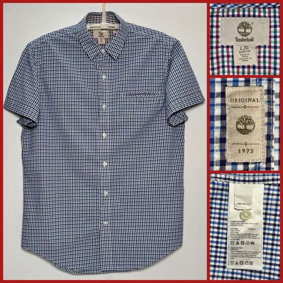 ⚠️รุ่นใหม่ทรงสวย‼️เสื้อเชิ้ต Timberland ของแท้ ทรง SLIM FIT