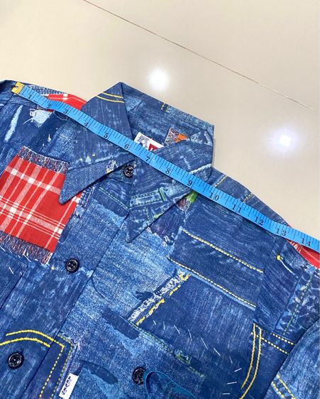 70’s Levis Bandana Shirt Big E ไซร์เด็กโต รูปที่ 9